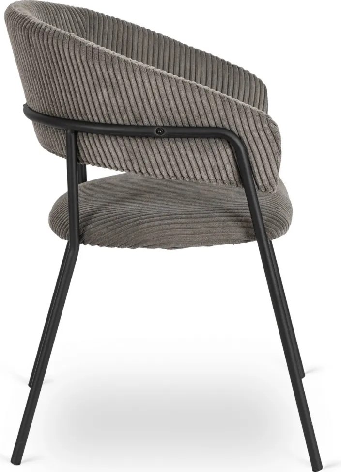 Szék szürke színben, kordbársony kárpittal. TINKA