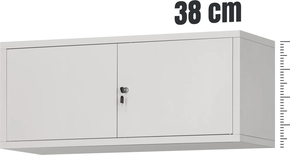 Szekrényre szerelhető felépítmény, szürke, 900x380x400 mm: EWA