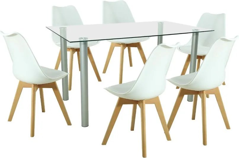 Midori 6+1 étkező garnitúra fehér