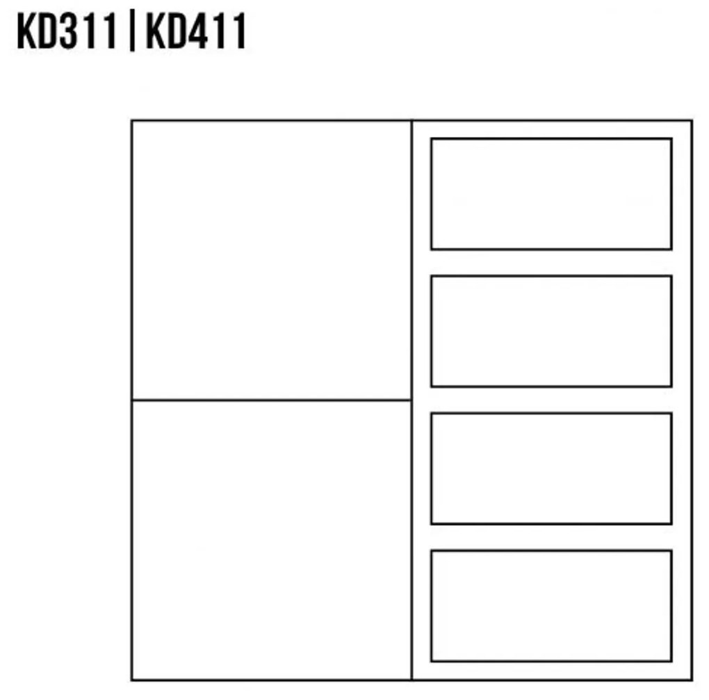 Komód KD411. Bükkfa