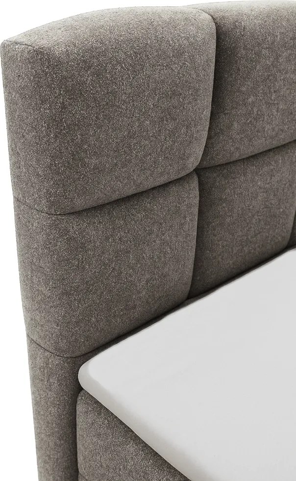 Boxspring ágy, 160x200, barnásszürke taupe, ALMA