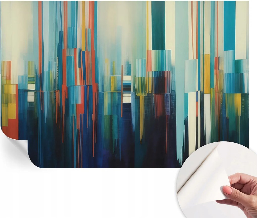 Dekoratív Öntapadós Tapéta Divatos Minták Absztrakt csíkok 104x70 cm