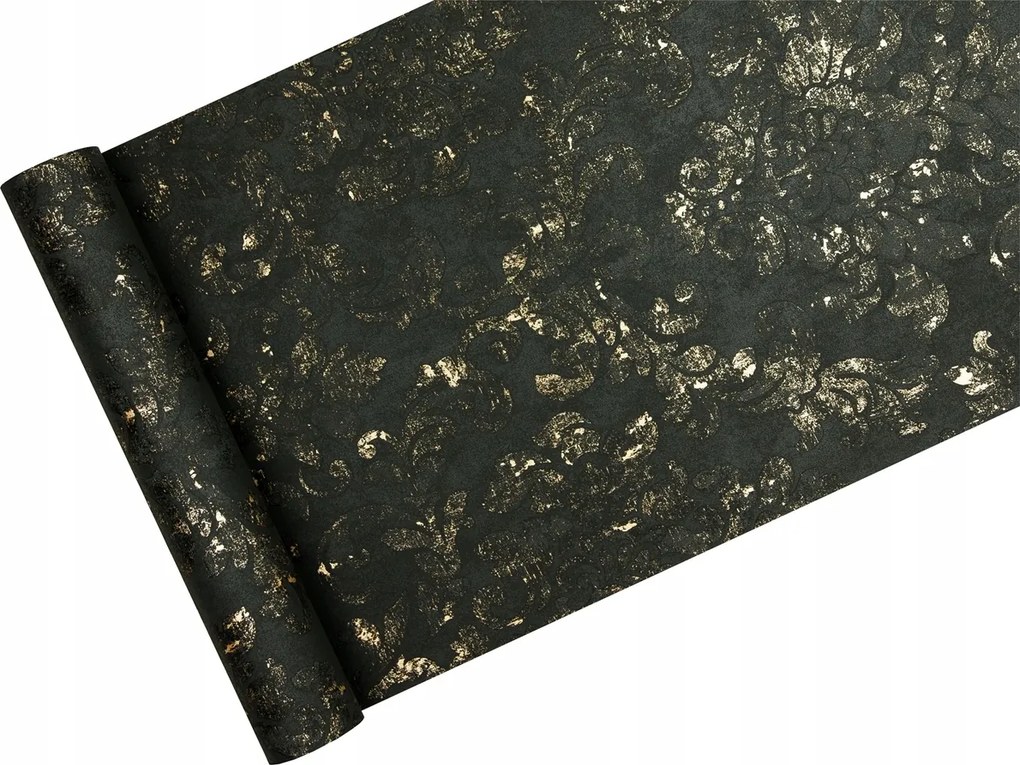 Tapéta Öregített Dísz fekete-arany