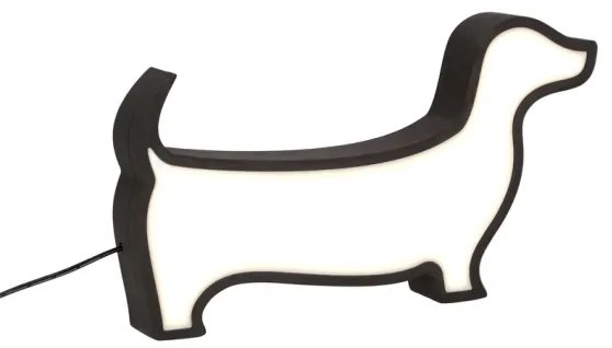 LED gyermek asztali lámpa DOG LED/12W/230V fekete