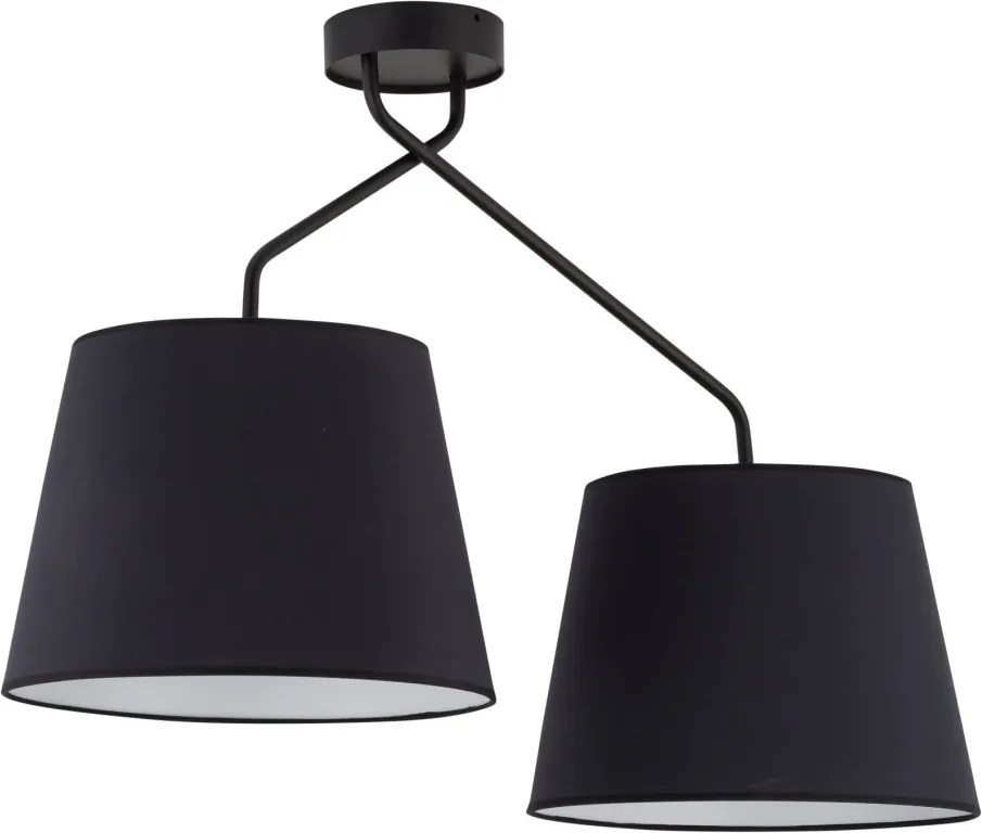 SIGMA LIGHTING 32115 LIZBONA Ernyős Mennyezeti Lámpa Fehér, Fekete E27 IP20