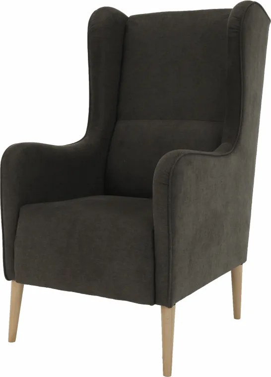 Kényelmes fotel, barna/bükk, BREDLY