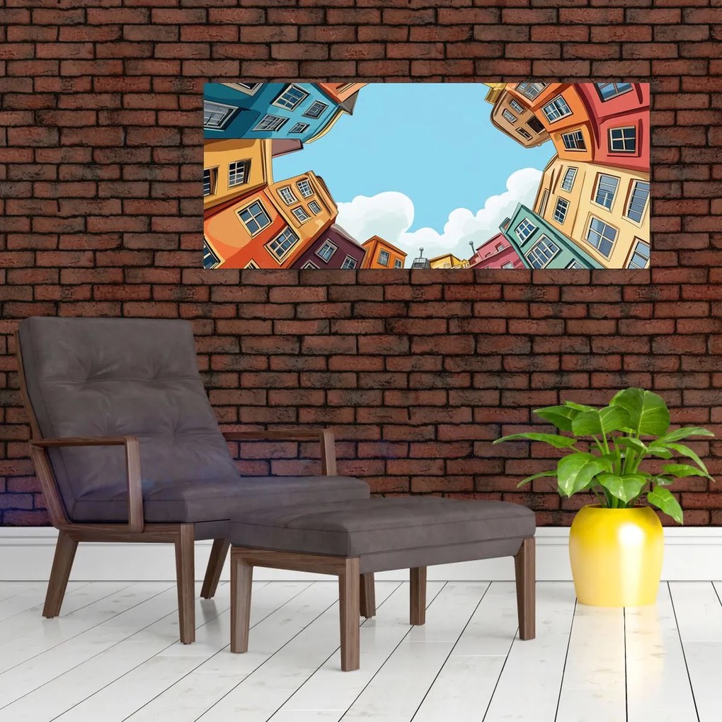 Kép - Házak között (120x50 cm)