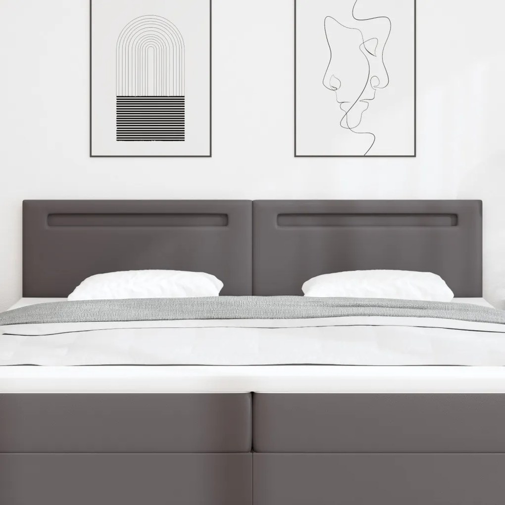 Fejtámla LED -es lámpákkal Falra szerelhető Szürke 200 cm PVC