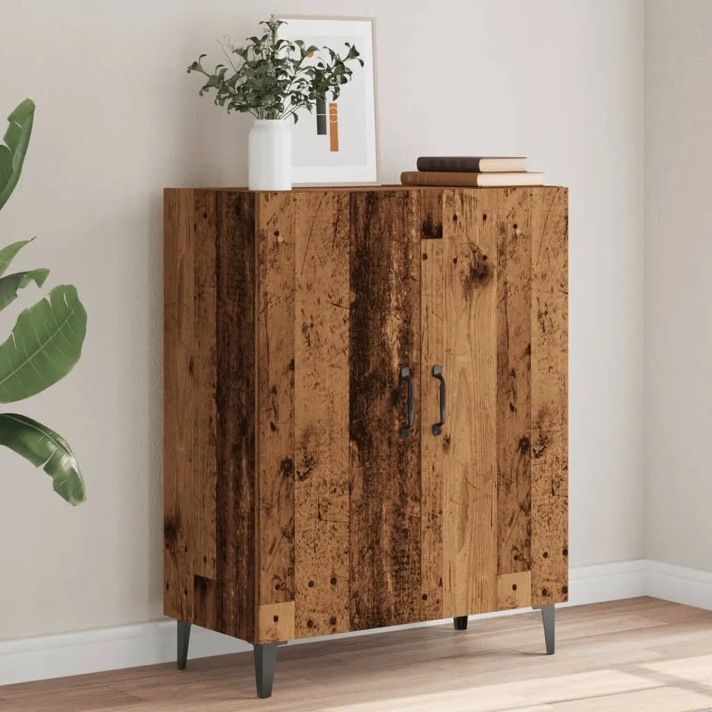 antik fa színű szerelt fa tálalószekrény 70 x 34 x 90 cm