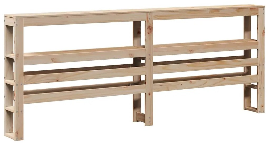 tömör fenyőfa ágykeret fejtámlával 180 x 200 cm