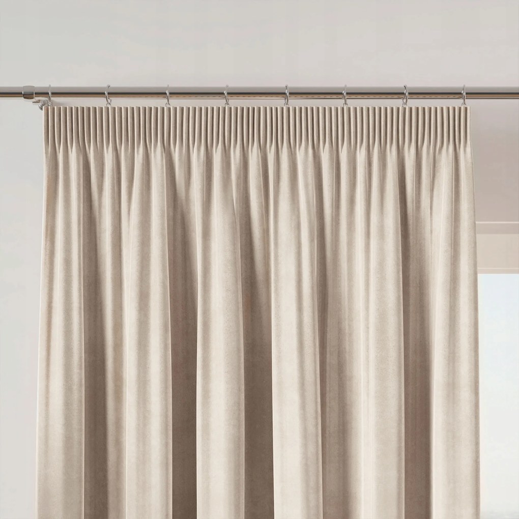 Velvi Szalagfüggöny, 140x230cm, krémszínű