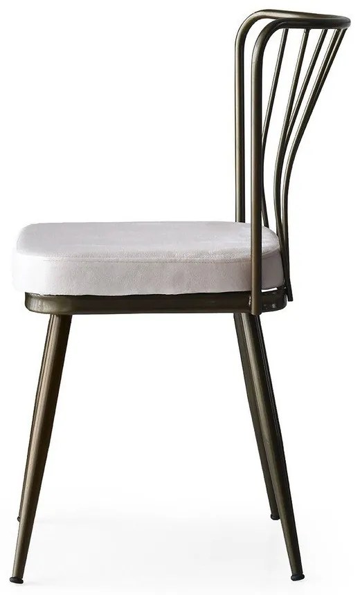 Szürke fém étkezőszék szett 2 db-os Yildiz – Kalune Design