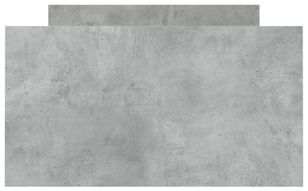 betonszürke ágykeret fej- és lábtámlával 90 x 190 cm