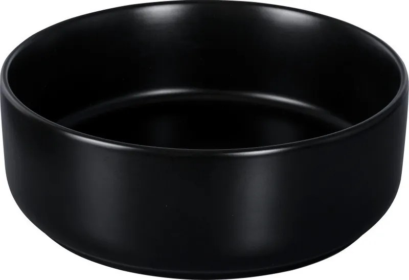 Eros SIMPLE 8 - PULTRA ültethető - Top Counter - porcelán mosdó - MATT FEKETE - 36 x 36 x 13 cm