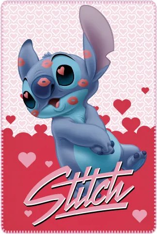 Disney Lilo és Stitch, A csillagkutya Kiss polár takaró 100x150cm