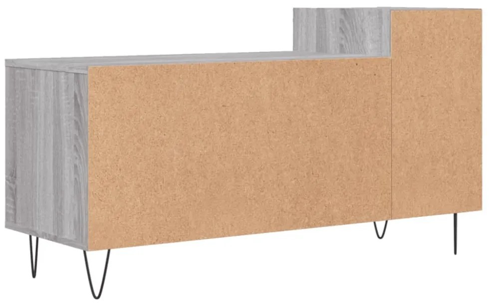 szürke sonoma színű szerelt fa TV-szekrény 100x35x55 cm