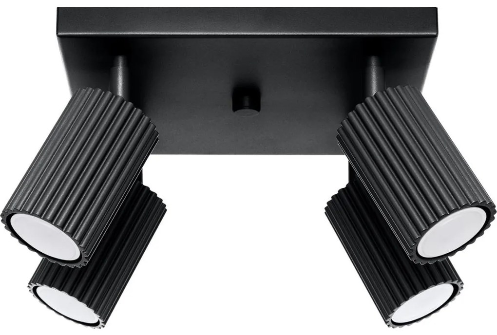 Sollux SL.1583 - Spotlámpa KARBON 4xGU10/10W/230V fekete