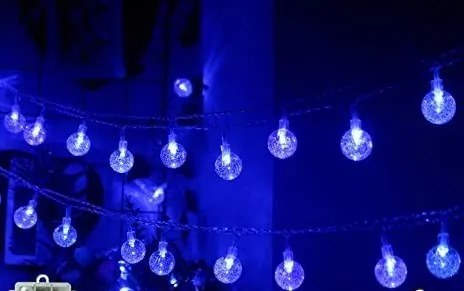 Minőségi Megbízható XMAS GÖMB FÜZÉR Kültérre PARTI 5M/10 Karácsonyi LED Villanykörte Égők 10 darab Karácsonyra Is