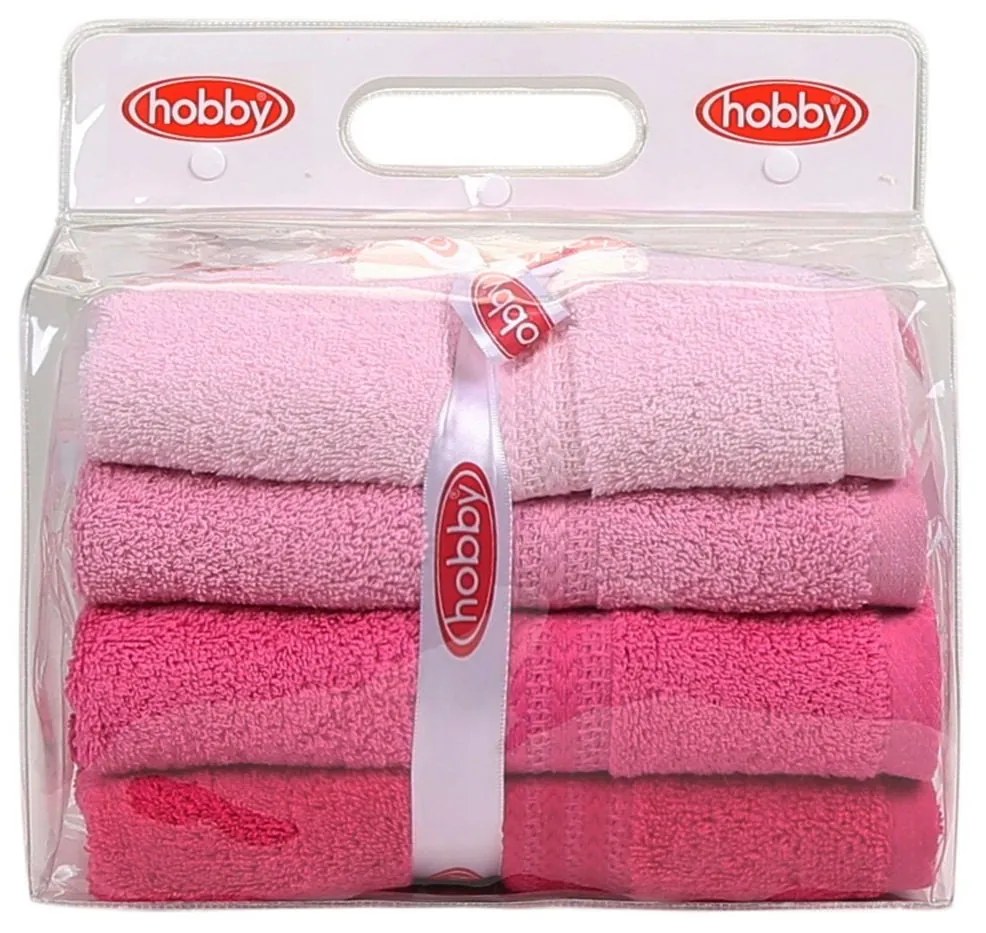 Kéztörlő Szett (4 db) Rainbow - Pink