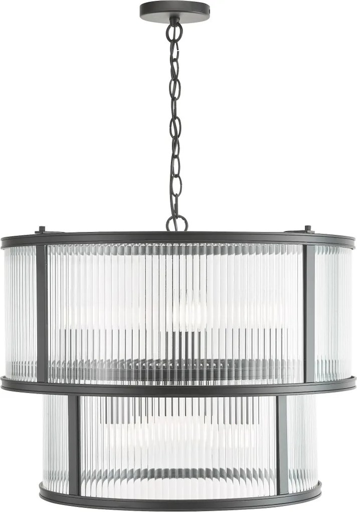 Dar Lighting glamour modern függeszték bianka matt fekete darbia0622