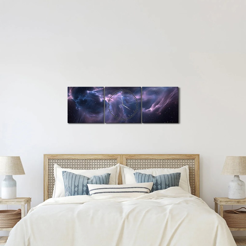 Kép - Űrköd (órával) (90x30 cm)
