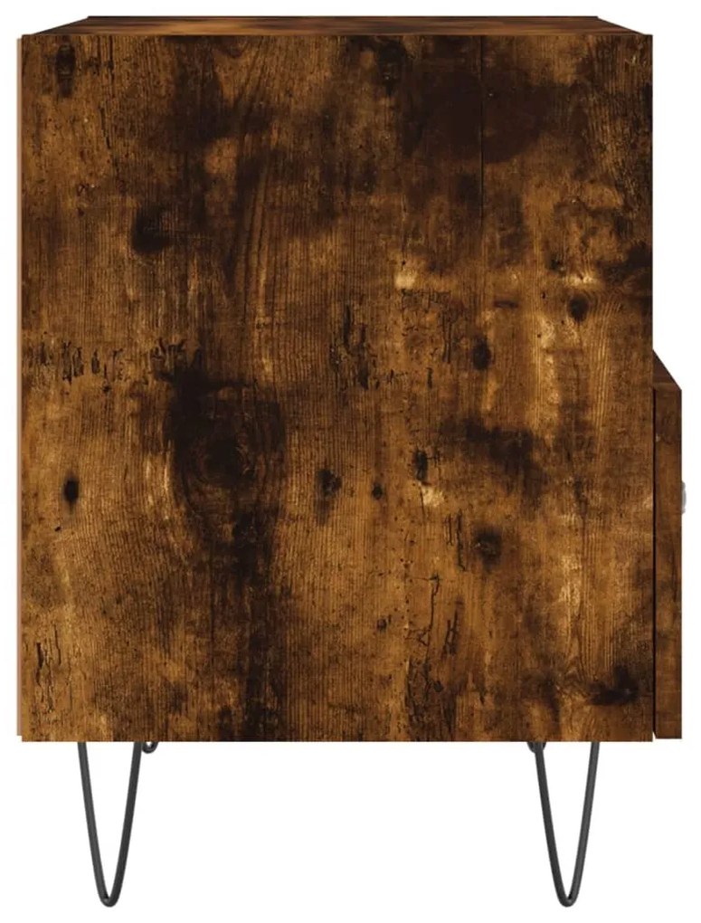 Füstös tölgy színű szerelt fa éjjeliszekrény 40 x 35 x 47,5 cm