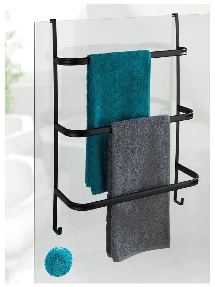 Towel Holder Black fekete törölközőtartó, 21 x 54 cm - Wenko