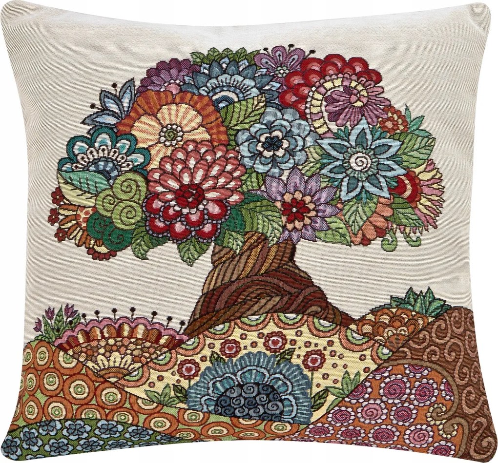 Dekoratív párnahuzat 45x45 cm Mandala fa