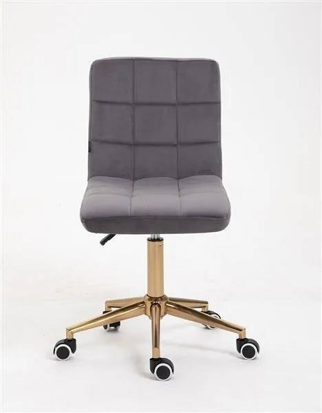 HR7009K Grafit modern velúr szék arany lábbal