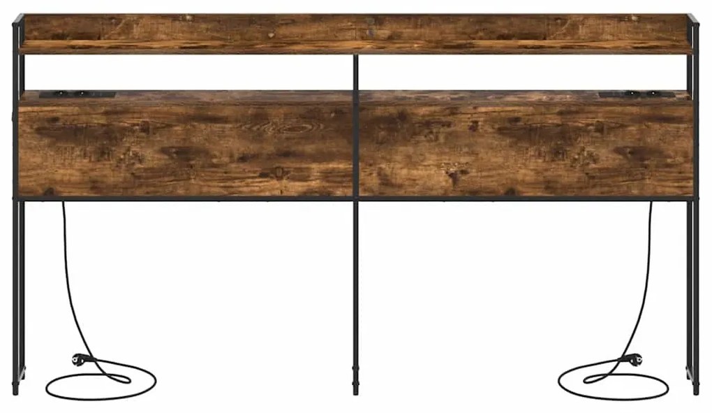 Fejtámla LED -es lámpákkal Füstölt tölgy 180 cm Faanyag