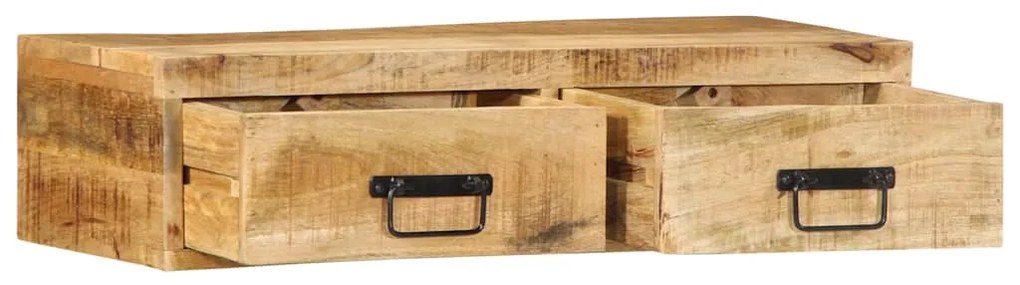 tömör nyers mangófa falra szerelhető TV-szekrény 80x30x19 cm