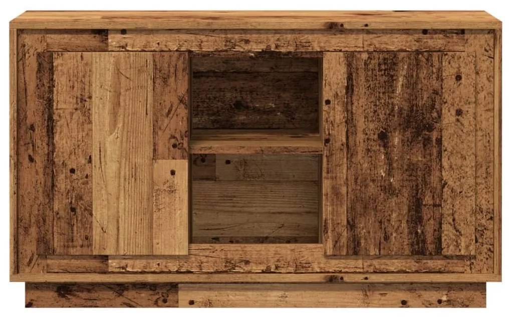 antik fa színű szerelt fa tálalószekrény 102 x 35 x 60 cm