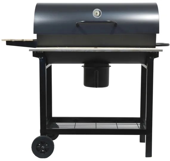 Faszenes grillsütő fekete/fa