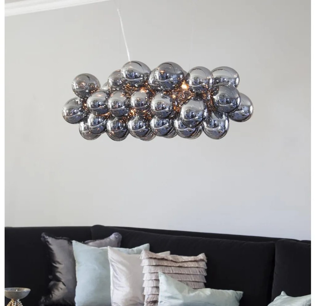 ByRydens 4200880-4505 - Csillár zsinóron GROSS BAR 8xG9/5W/230V füstös/fekete