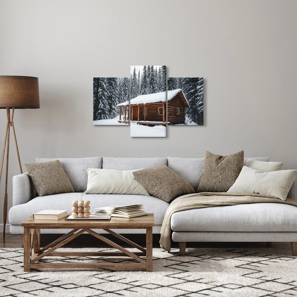 Kép - Hóval borított kunyhó (90x60 cm)