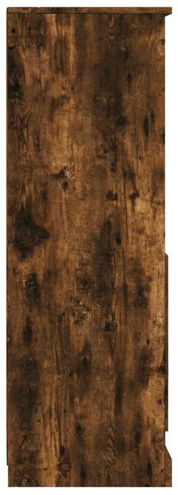 füstös tölgy színű szerelt fa magasszekrény 36x35,5x103,5 cm