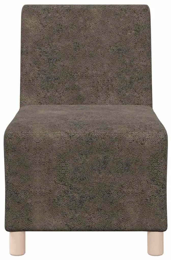 moduláris kanapéegység karfa nélkül sötétszürke műbőr 55 cm