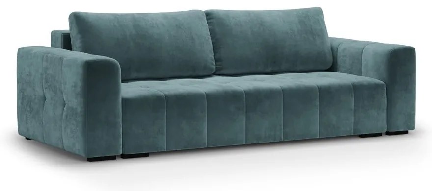 Luca kék kinyitható bársonykanapé - Milo Casa