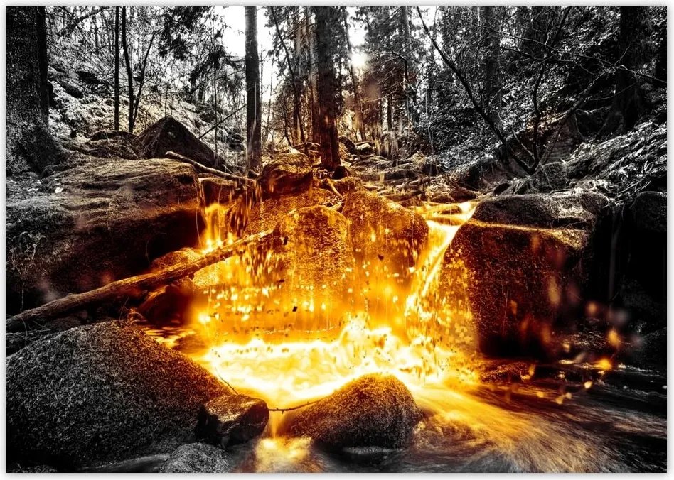 Poszterek A0 Szint Hegyi folyó Tájkép