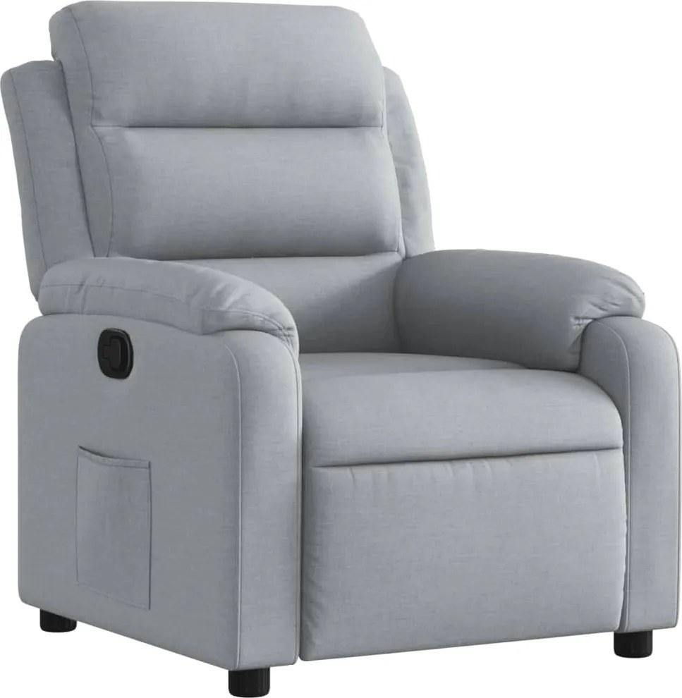 vidaXL világosszürke szövet relaxfotel