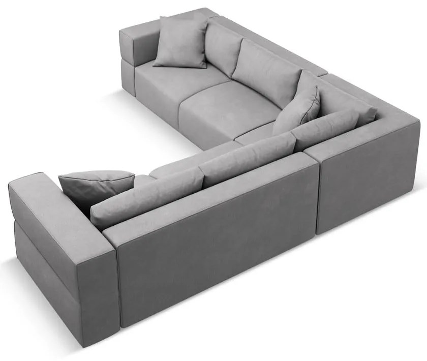 Világosszürke sarokkanapé (variálható) Esther – Milo Casa