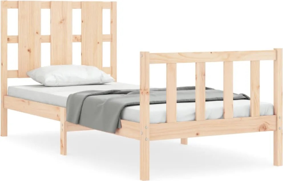 vidaXL tömör fenyőfa ágy matrac nélkül 90 x 200 cm