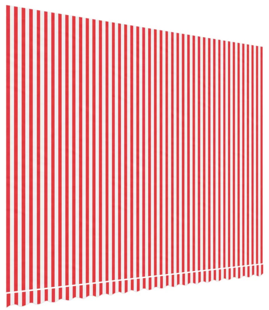 piros és fehér csíkos pótszövet napellenzőhöz 4,5x3,5 m