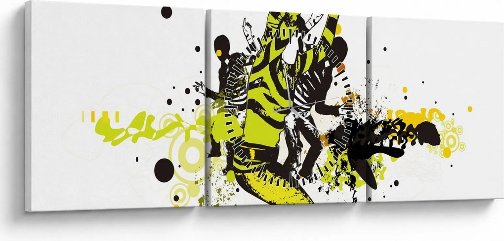 Kép - Street dance (órával) (90x30 cm)