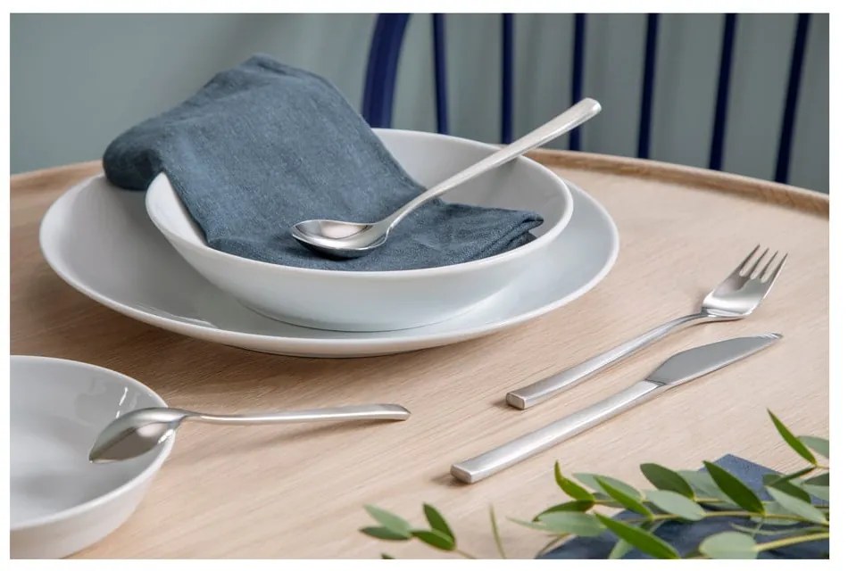 Ezüstszínű rozsdamentes acél evőeszköz készlet 16 db-os Fuga – Gense