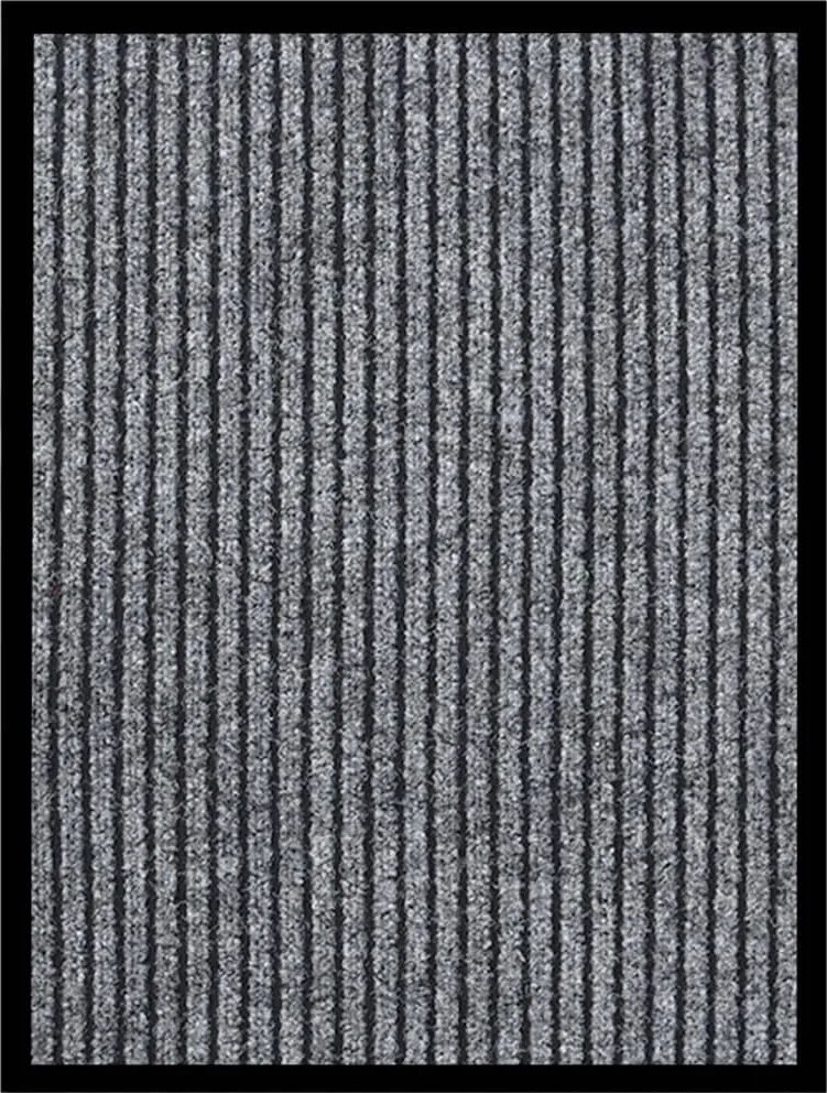 vidaXL szürke csíkos lábtörlő 40 x 60 cm