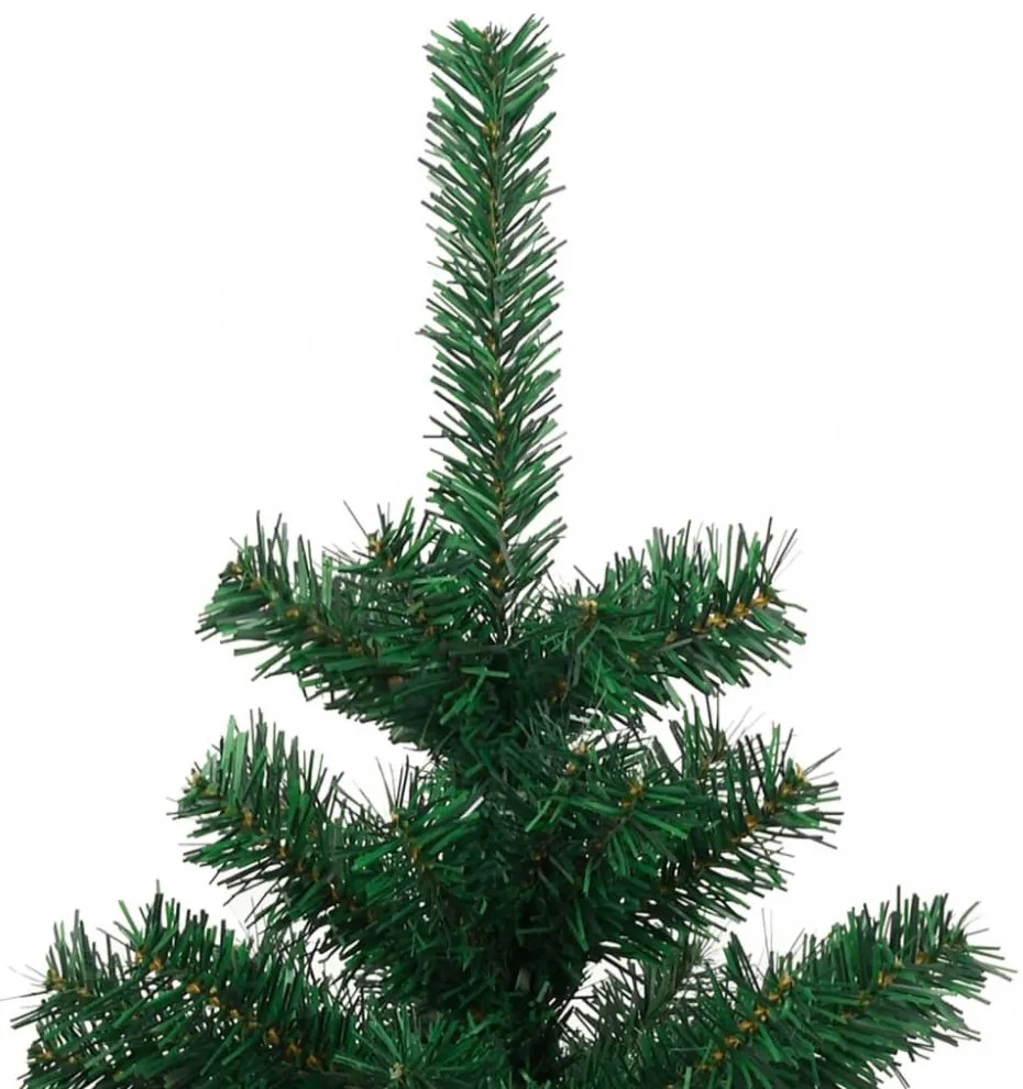 zöld PVC kivilágított kacskaringós karácsonyfa kaspóval 120 cm