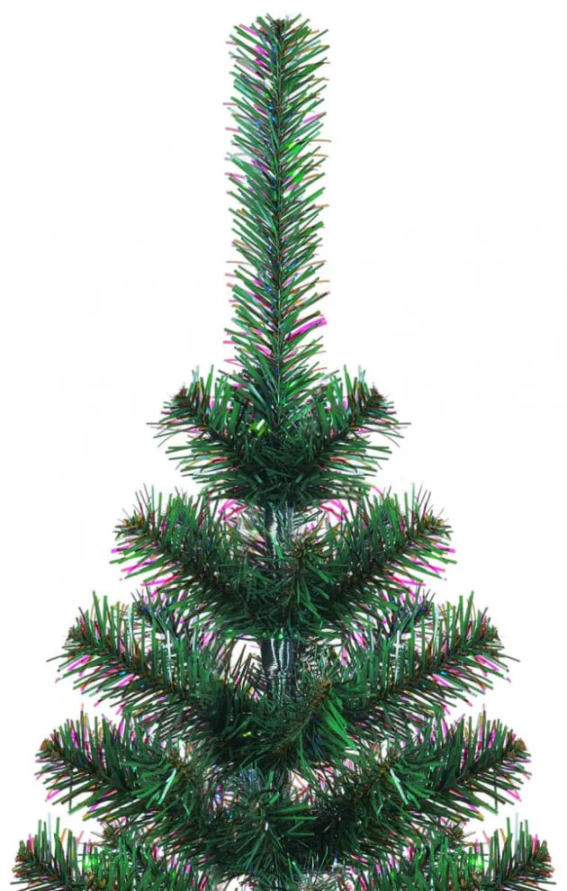 zöld PVC műkarácsonyfa irizáló csúcsokkal 120 cm