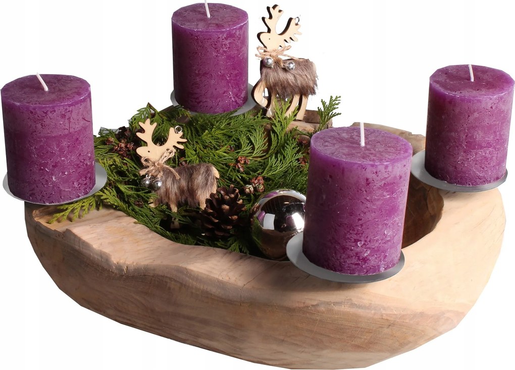 Adventi gyertyatartó tál Gyertyatartó állvány Trendy-Home24 5,5 cm 4 gyertya