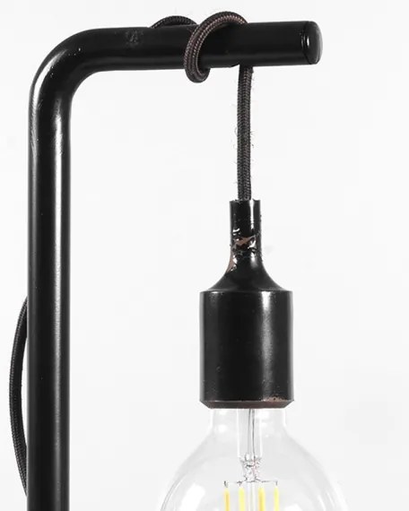 ONLI - Asztali lámpa WIRE 1xE27/15W/230V 50 cm fekete